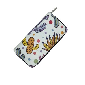 Cactus Desert Anime Wallet con Zip Around
