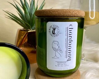 10 oz Chardonnay Wine Scented Gift Candle