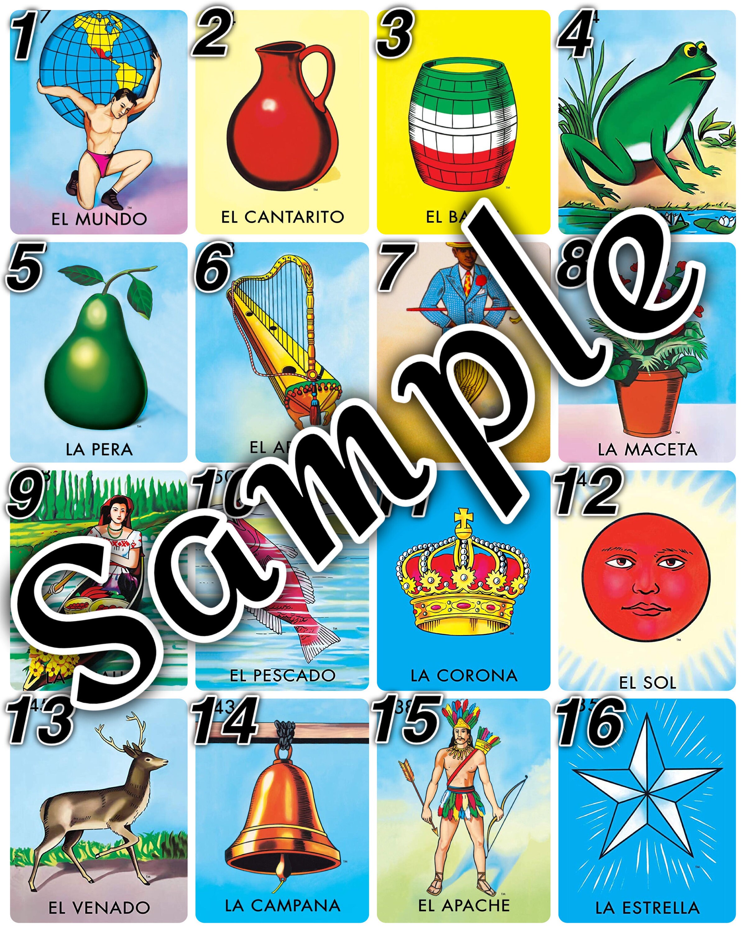 Loteria Board For Digital Use Etsy