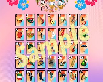 Loteria Board For Digital Use Summer