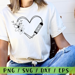 先生 SVG、先生のハート SVG、学校 SVG、新学期 SVG、学校の先生 SVG、学校の初日 SVG、先生の学校のシャツのデザイン SVG