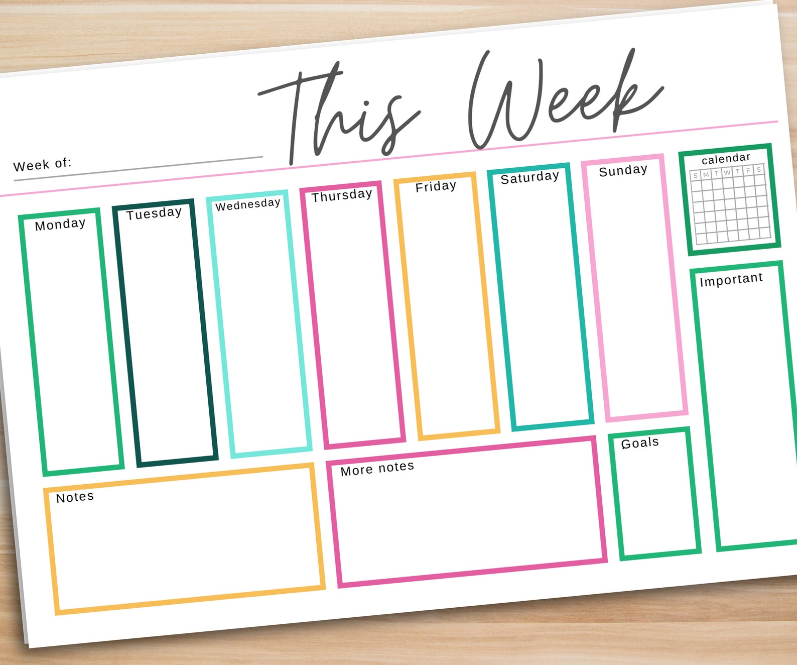 Daily Planner Printable Weekly Planner Printable Monthly | Etsy