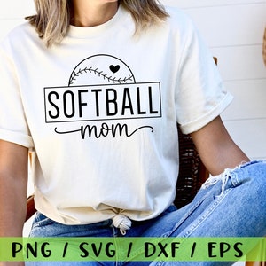 Softball Mom Svg, Softball Mom Shirt Svg, Softball Mom Shirt Png, Softballl Mama Svg, Cut Files For Cricut and Silhouette