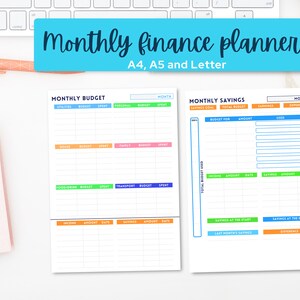 Budget Planner Printable | Finance Planner | Savings Planner | Printable Financial Journal | Budget Planner | Budgeting Planner