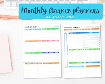 Budget Planner Printable | Finance Planner | Savings Planner | Printable Financial Journal | Budget Planner | Budgeting Planner