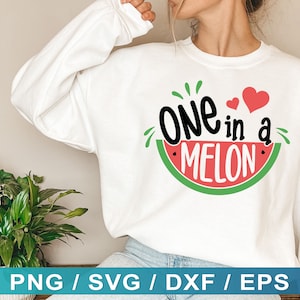 One In a Melon Svg,Summer Svg, Watermelon Svg, Sweet Summertime Svg, Fruit svg, Watermelon Slice Svg,Summer Vibes Svg,For Cricut/Silhouette
