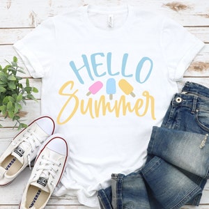 Hello Summer Svg, Summer Sign Svg, Hello Summer Popsicle Svg, Summer Svg Files, Summer Svg Files for Cricut, Summer Sublimation or Print