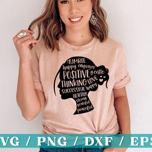 Positive Thinking SVG, Motivierende Zitate SVG, Think Positive SVG, Inspirational Quotes svg, Life Quotes, Cut File Für Cricut, Svg, Png