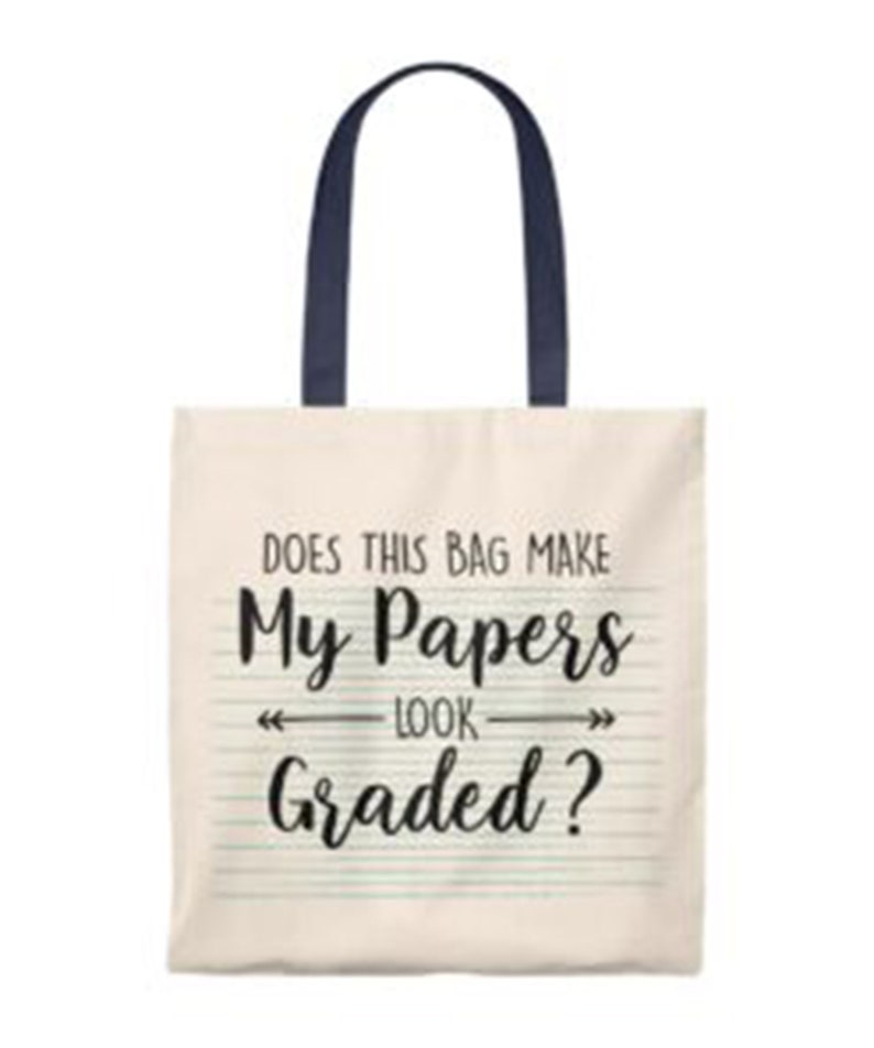 Does This Bag Make My Papers Look Graded Vintage Canvas Tote Etsy