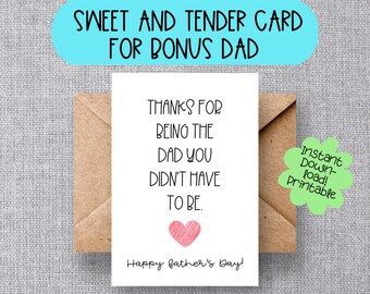 Bonus Dad Father's Day Card: Sentimental Message (Digital Download)