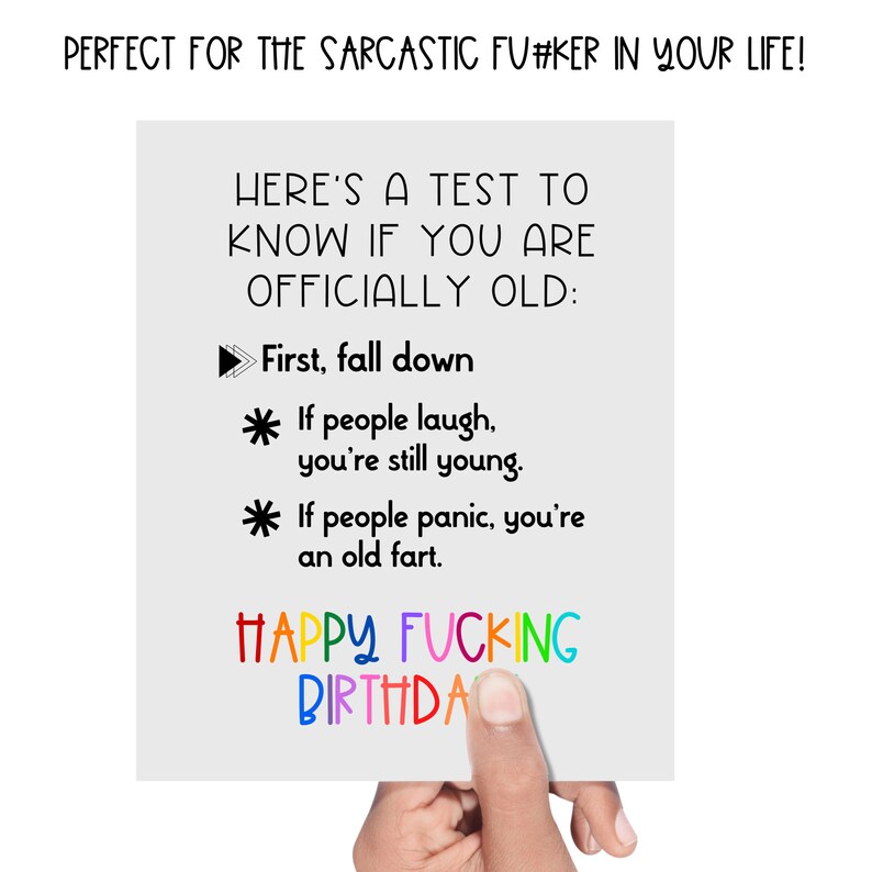 Old Age Gag Gift/card Funny Birthday Card for Dad or Mom Pun Etsy