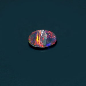 Ethiopian Black Opal Oval Faceted Cut Loose Gemstone 7x5mm, Semi Precious Stone