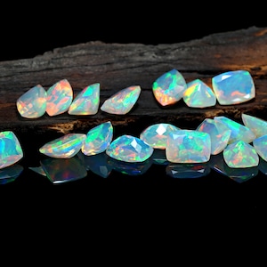 AAA Grade Natural Ethiopian Opal Cushion Faceted Cut Loose Gemstone, Semi Precious Stone