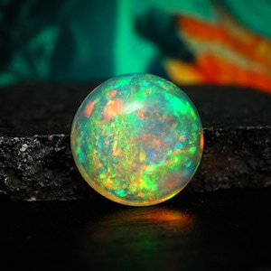 natürlicher äthiopischer Opal runder Form cabochon loser Edelstein für Schmuckzubehör. Oktober Geburtsstein
