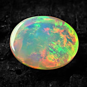 AAA grade opal Ethiopian welo opal loose white opal gemstone opal cabochon 10x8mm oval October birthstone image 3