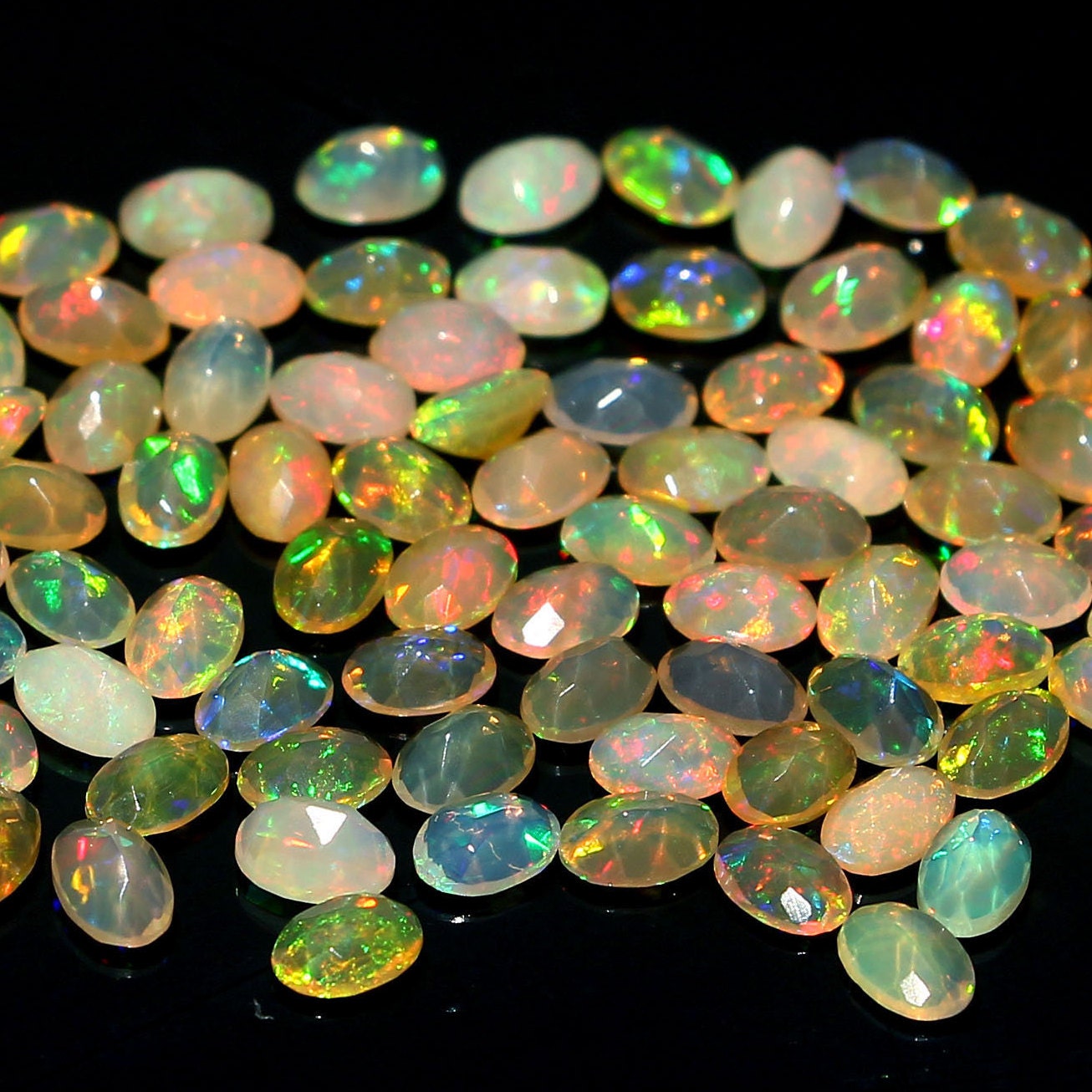 6x4mm Natural Yellow Opal Oval Faceted AA Quality Loose Yellow | Etsy