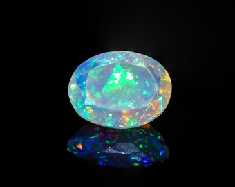 For Making Jewelry 6x8x4 mm Immaculate  AAA Quality 100/% Natural  Ethiopian Opal Oval  Shape Faceted Stone Loose Gemstone  0.80 Ct