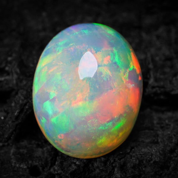 Opale de qualité AAA - opale welo éthiopienne - opale blanche en vrac - cabochon d'opale ovale 10 x 8 mm - pierre de naissance d'octobre