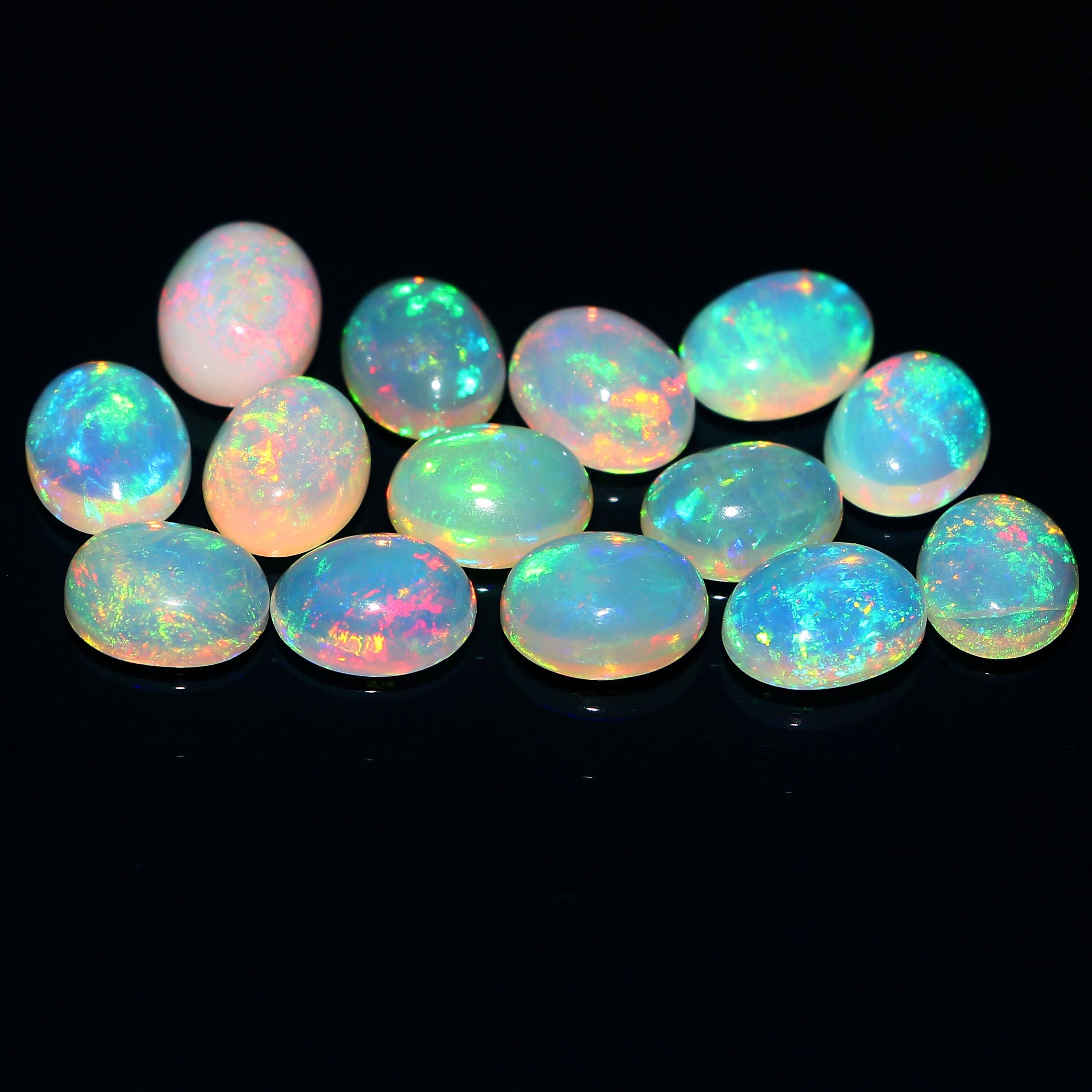 10x8 mm natural Ethiopian opal oval cabochon AAA grade have | Etsy
