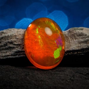 AAA-kwaliteit Ethiopische opaal cabochon, geverfd met oranje regenboogvuur (10x8x4,5 mm) Benodigdheden voor het maken van sieraden