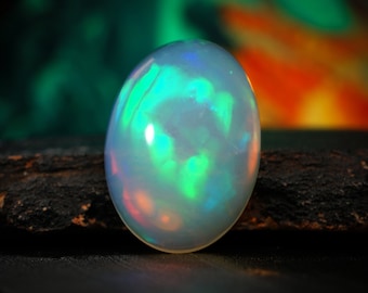 Natural Ethiopian Welo Opal – Oval Cabochon (AAA Grade) 14x10mm