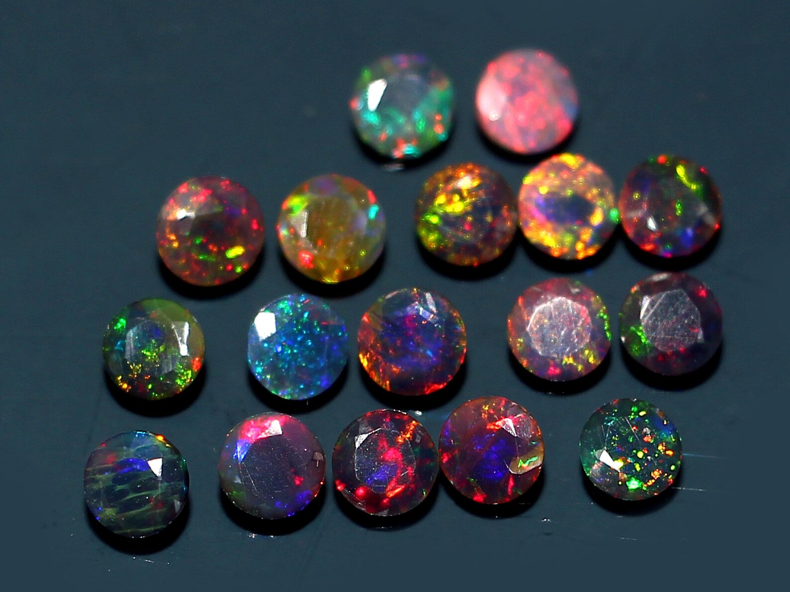 AAA Grade Faceted Black Opal Black Opal Multi Fire Black | Etsy