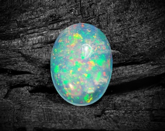 AAA Grade Ethiopian Opal, Opal Cabochon Loose Gemstone, Oval Shape 8x6mm Ethiopian Opal Stone, Natural Ethiopian Opal Smooth Gemstone