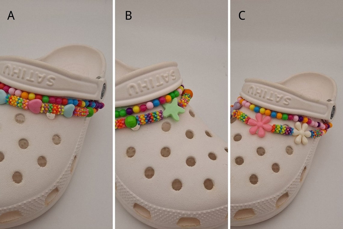 Cute beaded croc charm chains for girls Y2K fashion croc shoe Etsy