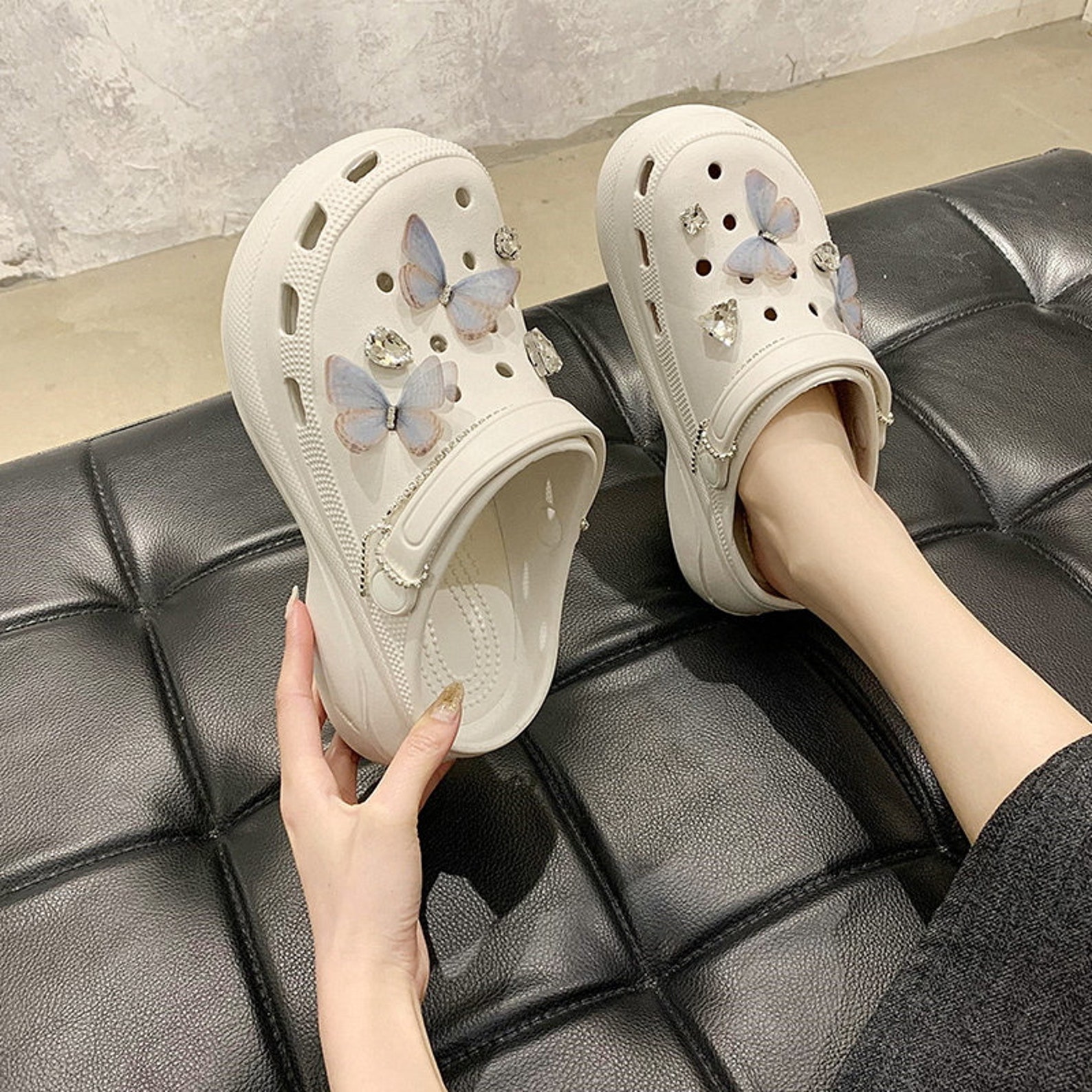 Butterfly croc charms set for girls cute croc shoe accessories Etsy