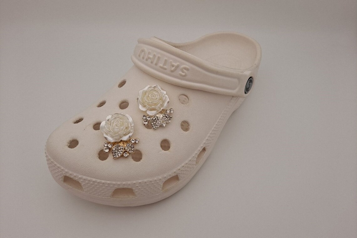 Flower croc charm for girls cute croc shoe accessories best Etsy