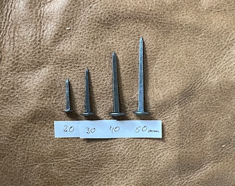 10 pieces, medieval thinner nails made of iron, reenectment