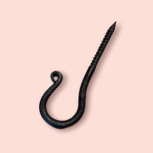 Screw hooks, wall hooks, hooks, iron, outdoor, garden, storage equipment, hand-forged, medieval, reenectment, Viking, LARP