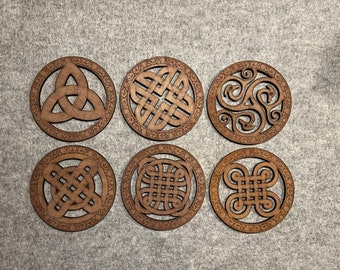 Sous-verres, Noeuds celtiques, Runes Viking, Médiéval, Odin, Met