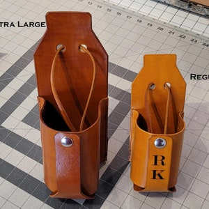 Leather Drink Holder for Billet Saddle Strap Equestrian - Drink holder for saddle - Laser Engraving - Personalization - Two sizes