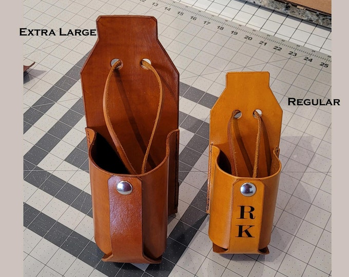 Basket Weave Drink Holder, Adjustable Leather Drink Holder, Fits Large
