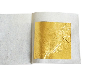 Edible / Decorative Gold Leaf Loose Sheets - 24 Carat - 4.33cm X 4.33cm - 5 Sheets