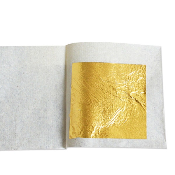 Edible / Decorative Gold Leaf Loose Sheets - 24 Carat - 4.33cm X 4.33cm - 5 Sheets