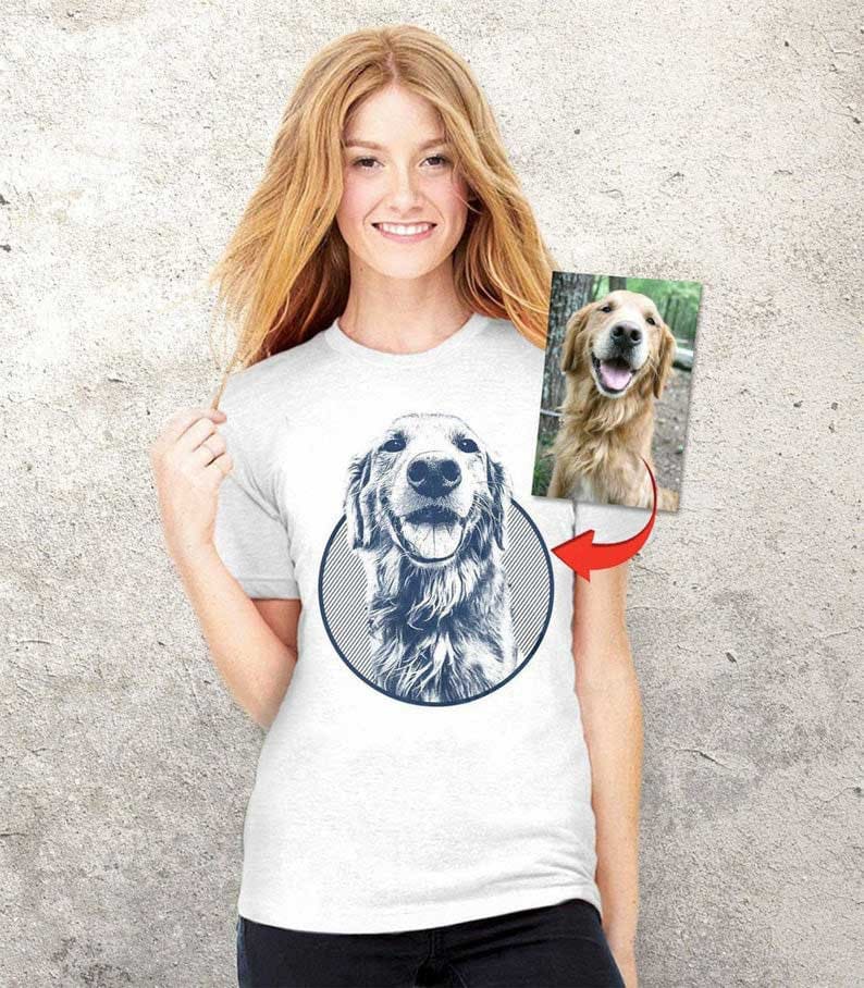 Custom Pet Face Shirt Pet Shirts For Women Custom Dog Shirt Etsy