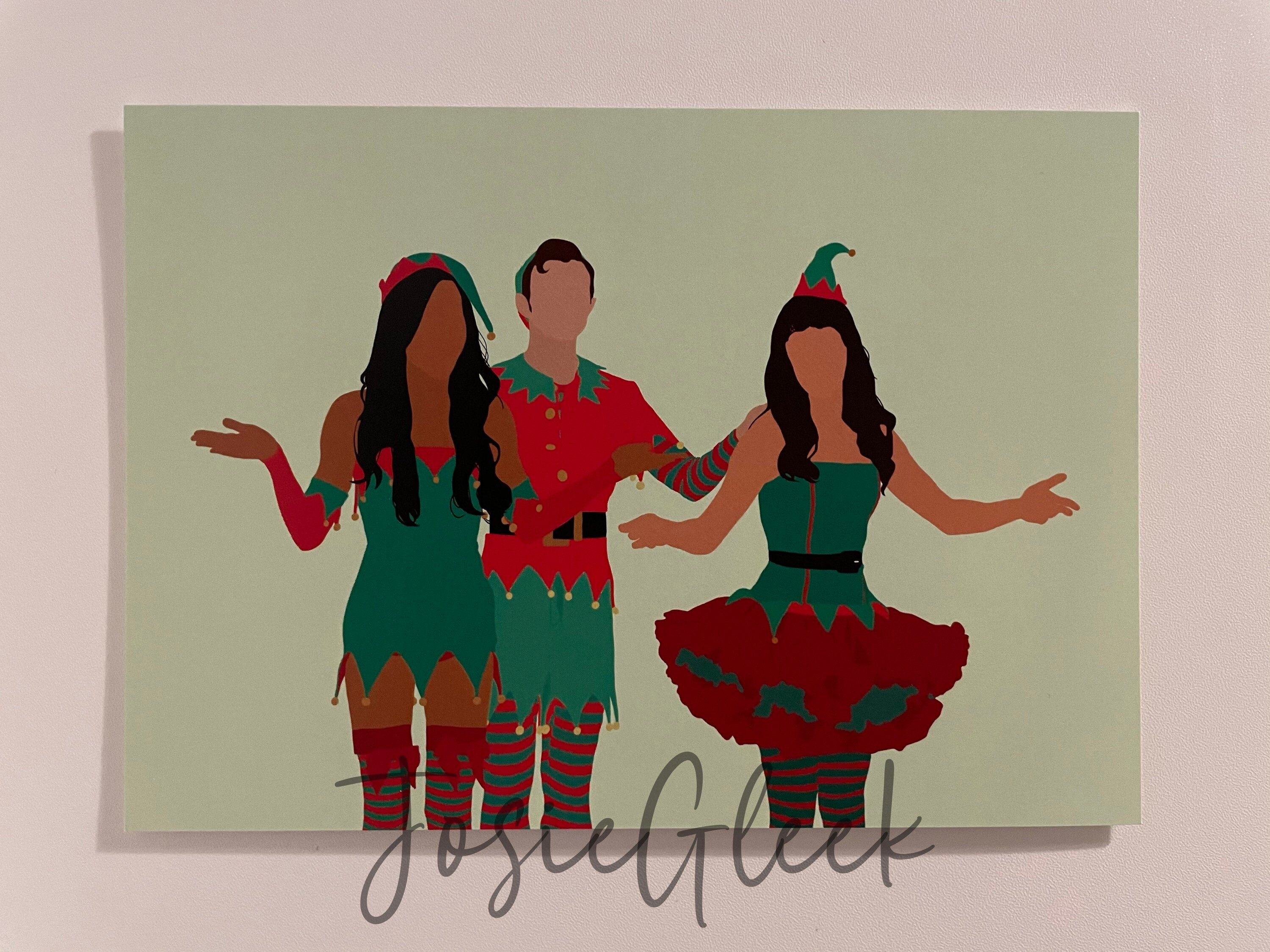 Santana López / Kurt Hummel / Rachel Berry como Elves A5 Print - Etsy