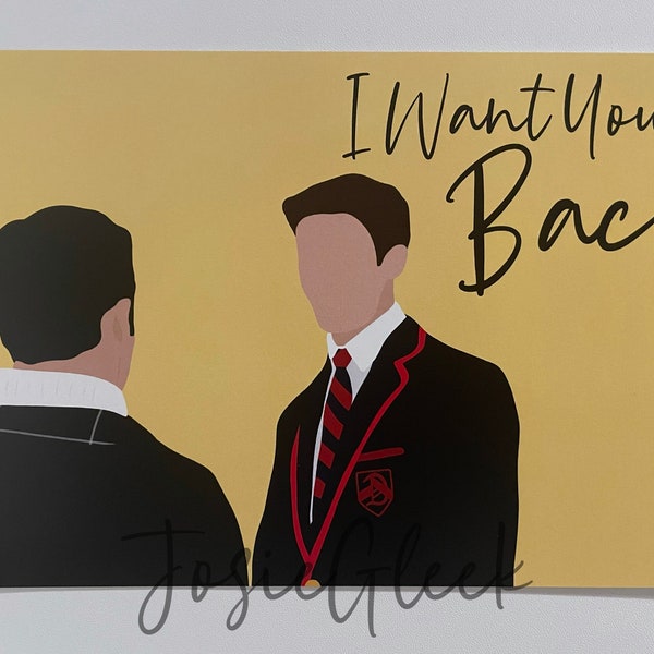 Sebastian Smythe I Want You Back A5 Print - Grant Gustin / Darren Criss - Glee Digital Drawing