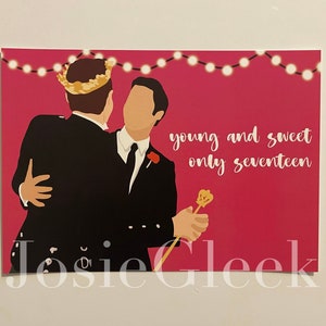 Klaine Dancing Queen A5 Print - Kurt Hummel (Chris Colfer) and Blaine Anderson (Darren Criss) - Glee