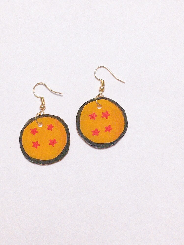 Dragon Ball Z Dragon Ball Earrings Etsy