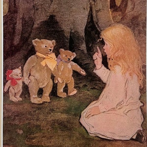 Vintage Goldilocks Print by Jessie Willcox Smith: Golden Age Nursery Art (24x18 Vertical Poster)