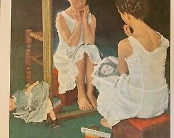 Rockwell Girl Mirror Etsy Rockwell Girl Mirror Etsy