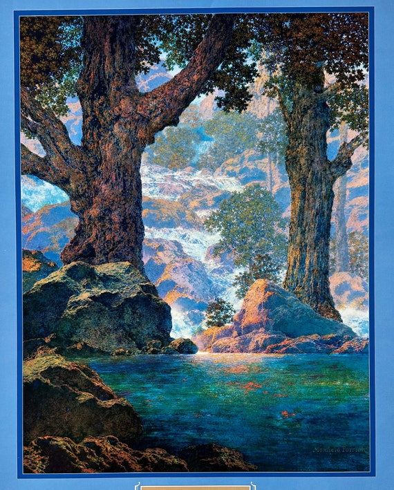 Vintage Maxfield Parrish 25x19 Landscape Art Poster Print Quiet
