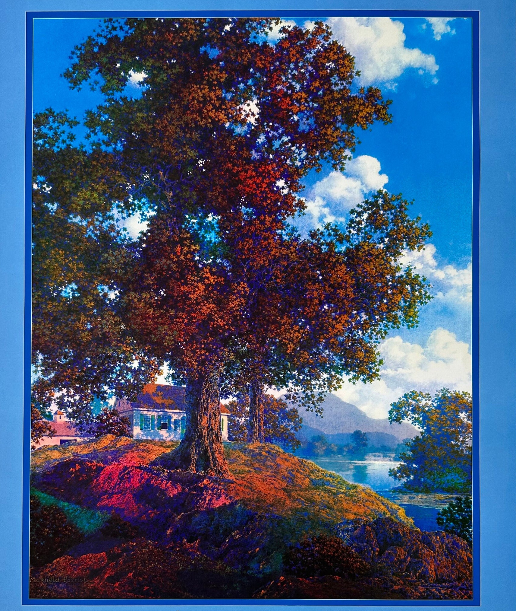 Maxfield Parrish Vintage Landscape Art Poster Print, Peaceful
