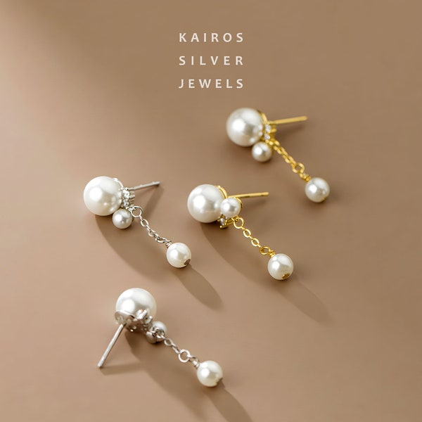 Pearl Drop Earrings - Etsy