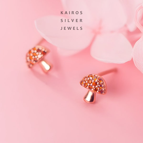 Sterling Silver Mushroom Studs | Best Selling Earrings – Lucy and Jane