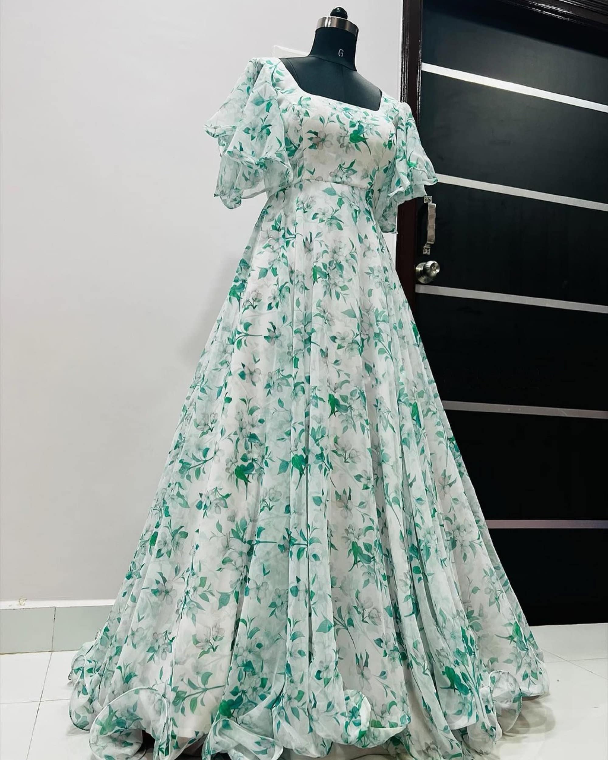 Georgette anarkali shop kurtis