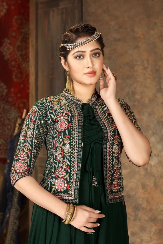 Pakistani Style Subtle 2 Piece Kurti With Jacket Beautiful Embroidery Work  - Etsy